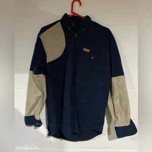 Woolrich button front large navy shirt